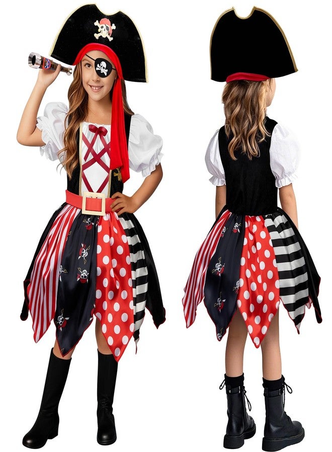 G.C 15 Pcs Kids Pirate Costume Dress Girls Toddler Pirate Accessories Hat Toys Halloween Cosplay Role Play Birthday Gift - Image 2